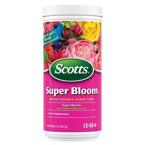 Scotts Super Bloom Water YPF5Soluble Plant Food, 2 lb - NPK 12-55-6 - Fertilizer for Outdoor Flowers, Fruiting Plants, Containers and Bed Areas - Feeds Plants Instantly