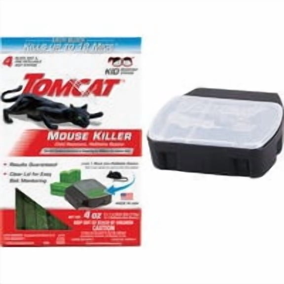 Scotts Tomcat Tomcat Mouse Killer III Refillable Mouse Bait Station - Pack of 3 Case Quantity Pack