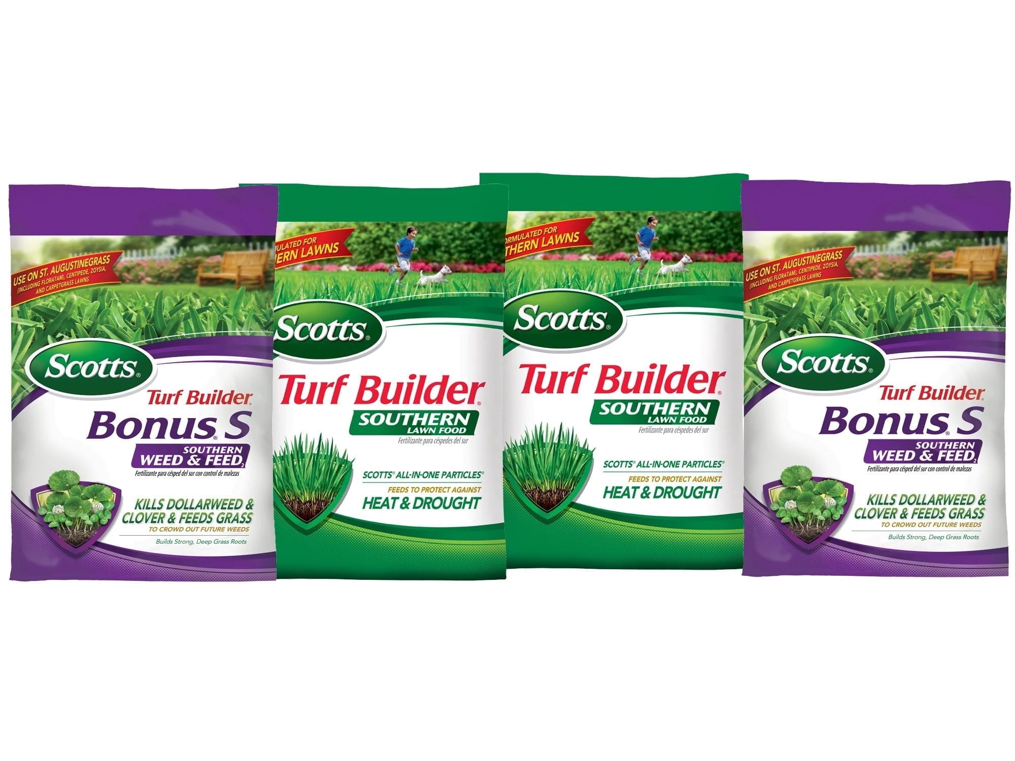 Scotts Turf Builder 4-Part Southern Lawn Care Plan, For Large Yards, 10,000 sq. ft.
