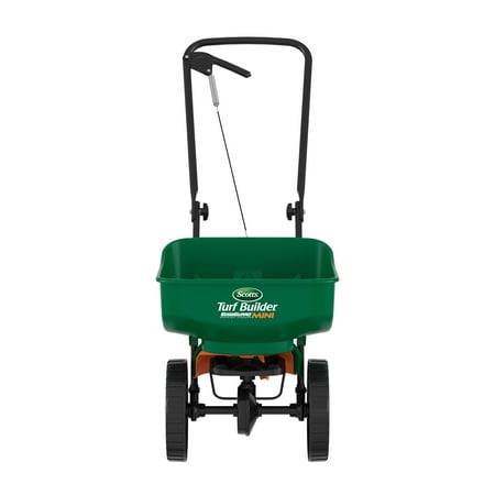 Scotts Turf Builder EdgeGuard Mini Broadcast Spreader for Grass Seed, Fertilizer, Salt, Ice Melt