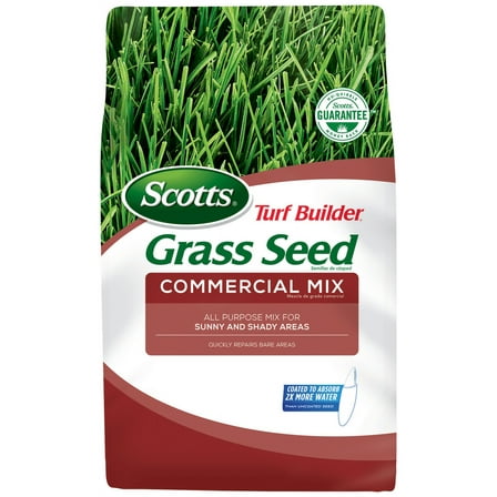 Scotts Turf Builder Grass Seed Commercial Mix, For Sunny and Shady Areas, 20 lbs.