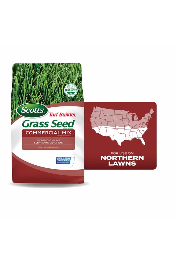 Turf Builder Grass Seed Commercial Mix, For Sunny and Shady Areas, 7 lbs.