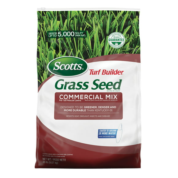 Scotts Turf Builder Grass Seed Commercial Mix for Tall Fescue, 20 lbs.