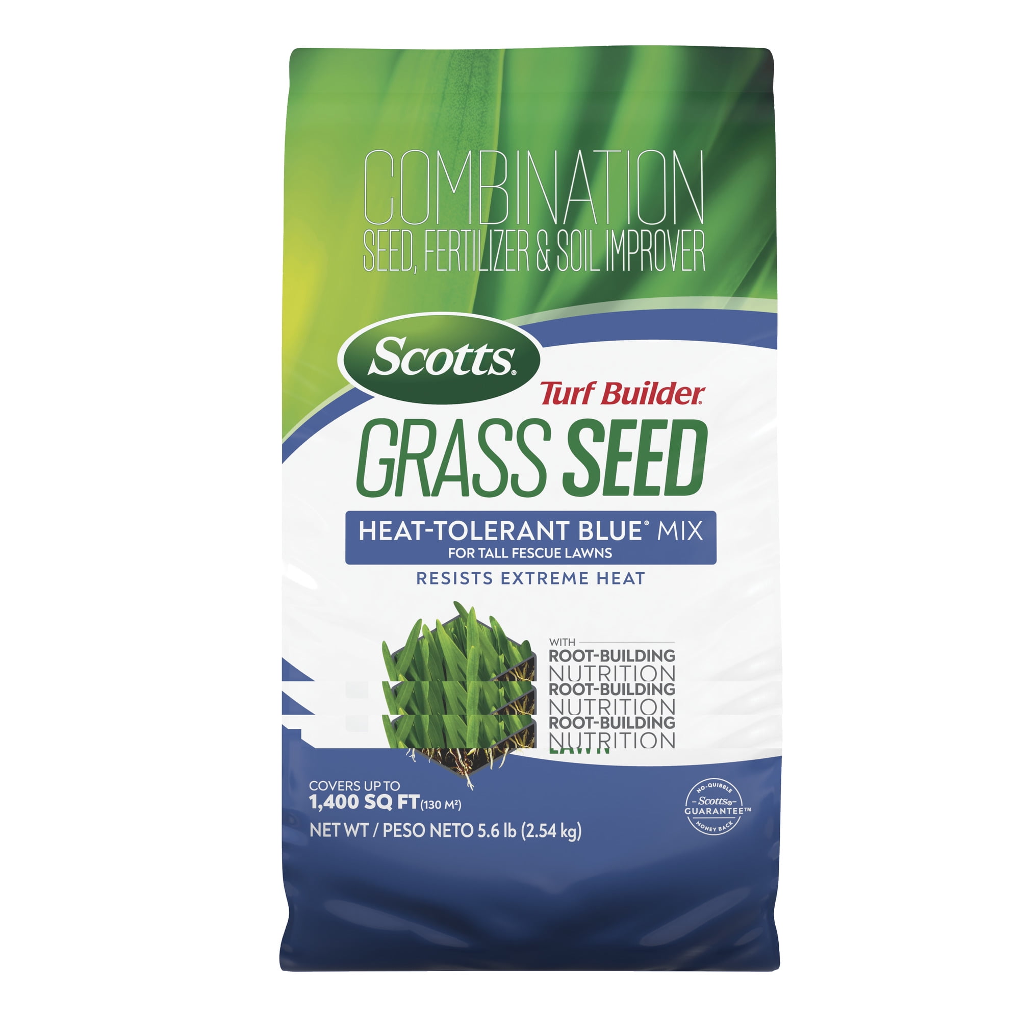 Scotts Turf Builder Grass Seed Heat-Tolerant Blue Mix, 5.6 Lbs ...