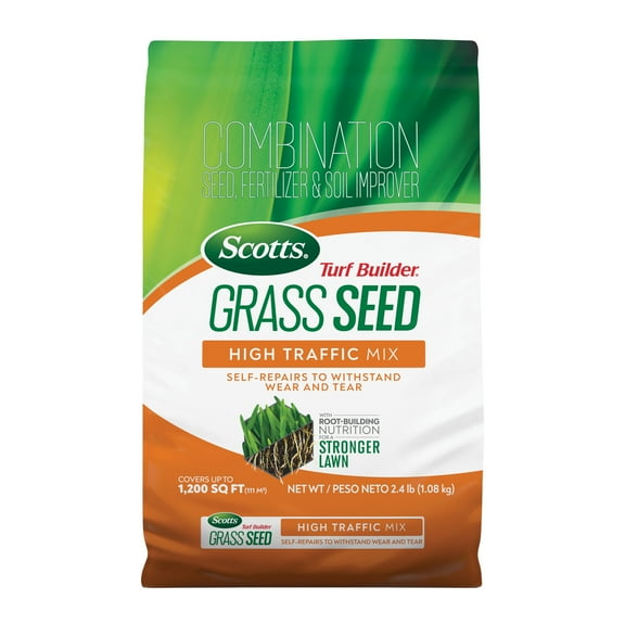 Scotts Turf Builder Grass Seed High Traffic Mix, 2.4 lbs.