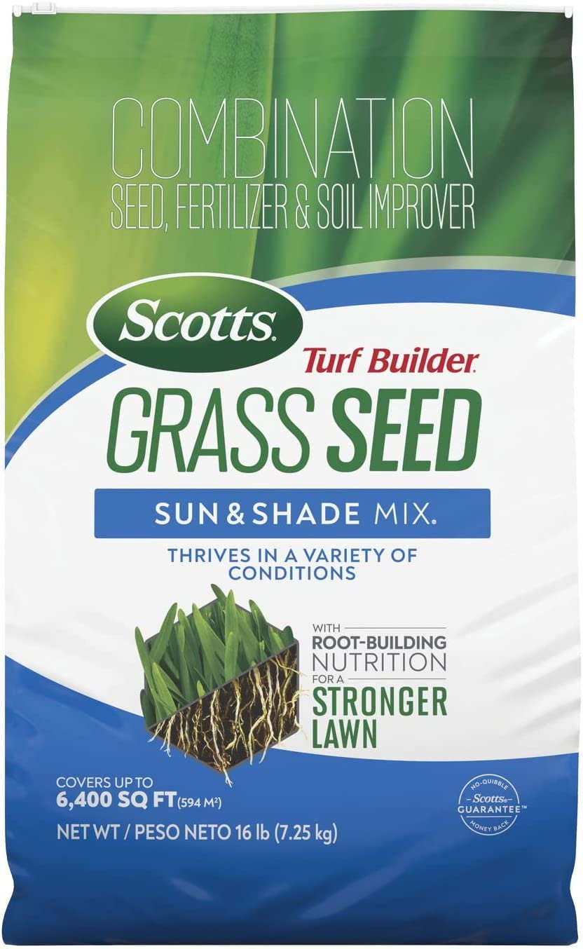 Scotts Turf Builder Grass Seed Sun & Shade Mix thrives in a Variety of ...