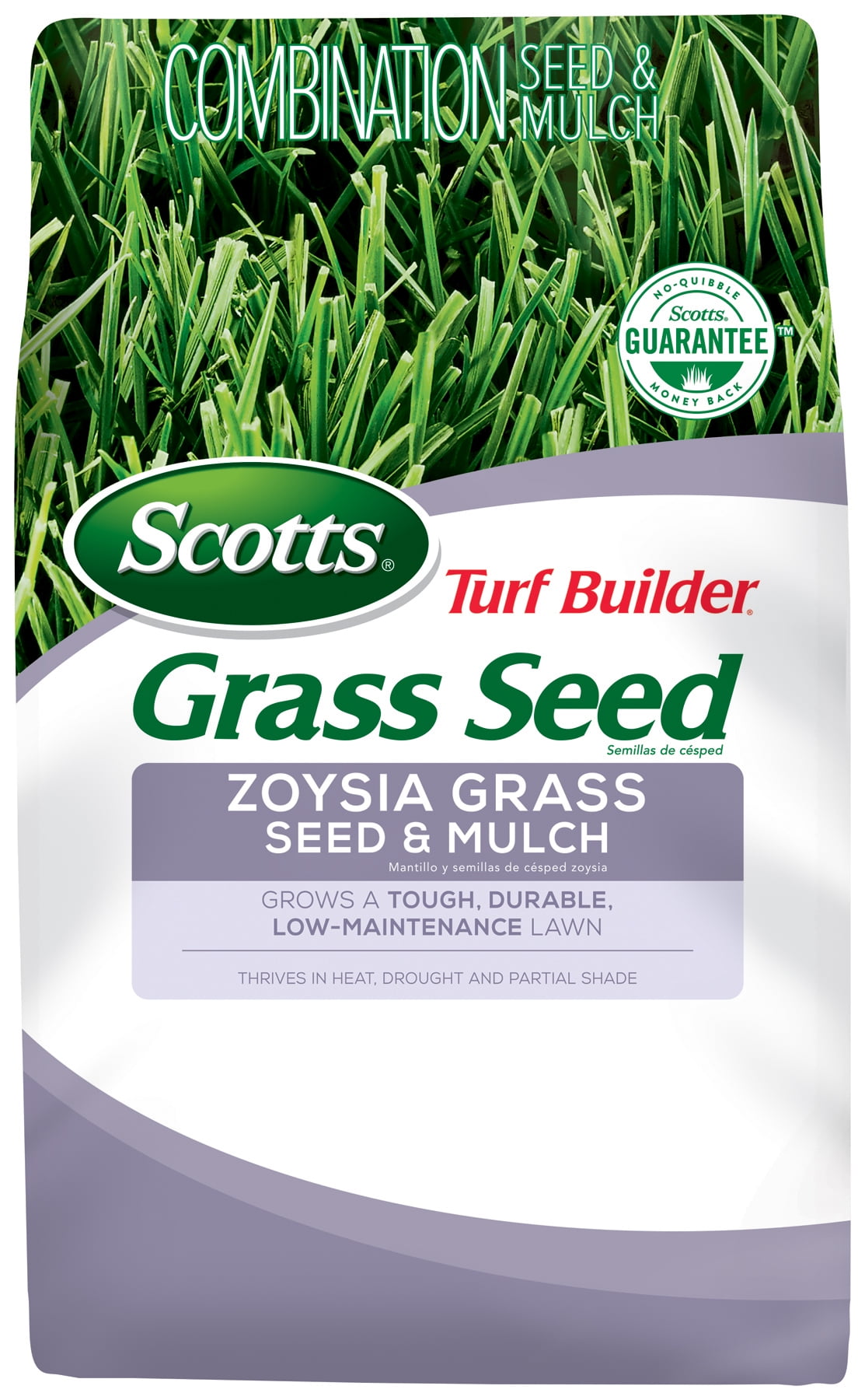 Scotts Turf Builder Grass Seed Zoysia Grass Seed & Mulch, 5 lbs.