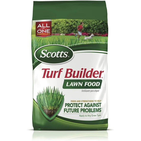 Scotts Turf Builder Lawn Food, 12.5 lb. - Lawn Fertilizer Feeds and Strengthens Grass to Protect Against Future Problems - Build Deep Roots - Apply to Any Grass Type - Covers 5,000 sq. ft.