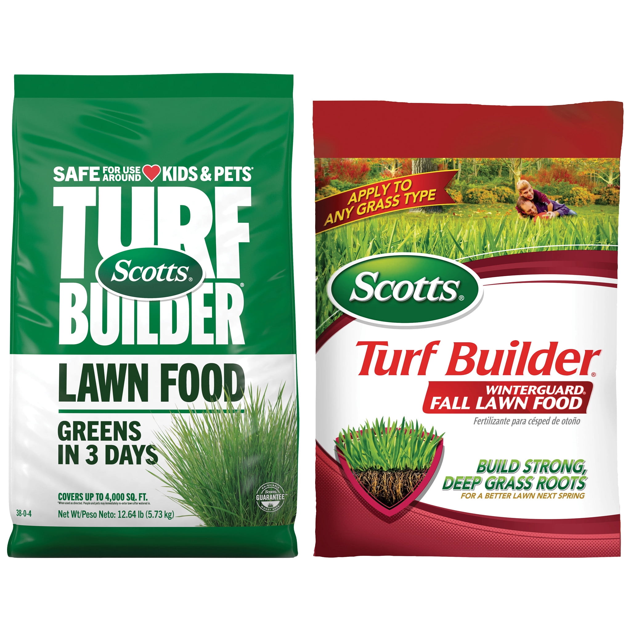 Scotts Turf Builder Lawn Food and WinterGuard Fall Lawn Food, Small Lawn Bundle