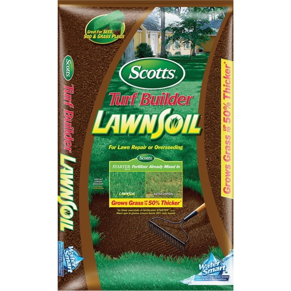 Scotts Turf Builder Lawn Soil - Granules, Synthetic Fertilizer, Outdoor Use - 1 Cu Ft Outdoor & Indoor Plant Use, Easy Application