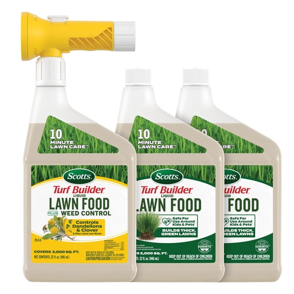 Scotts Turf Builder Liquid Lawn Food Plus Weed Control and Liquid Lawn Food (3-Pack)