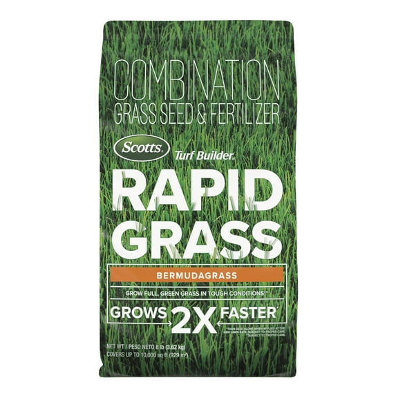 Scotts Turf Builder Rapid Grass Bermudagrass, Grass Seed and Fertilizer, 4 lbs.