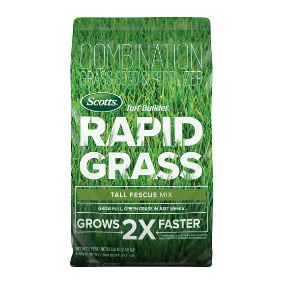 Scotts Turf Builder Rapid Grass Tall Fescue Mix, Grass Seed and Fertilizer, 5.6 lbs.