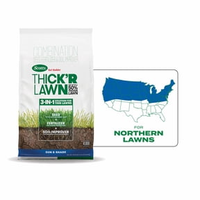 Scotts Turf Builder Thick'R Lawn Sun and Shade, Thickens Thin Grass, 40 lbs.
