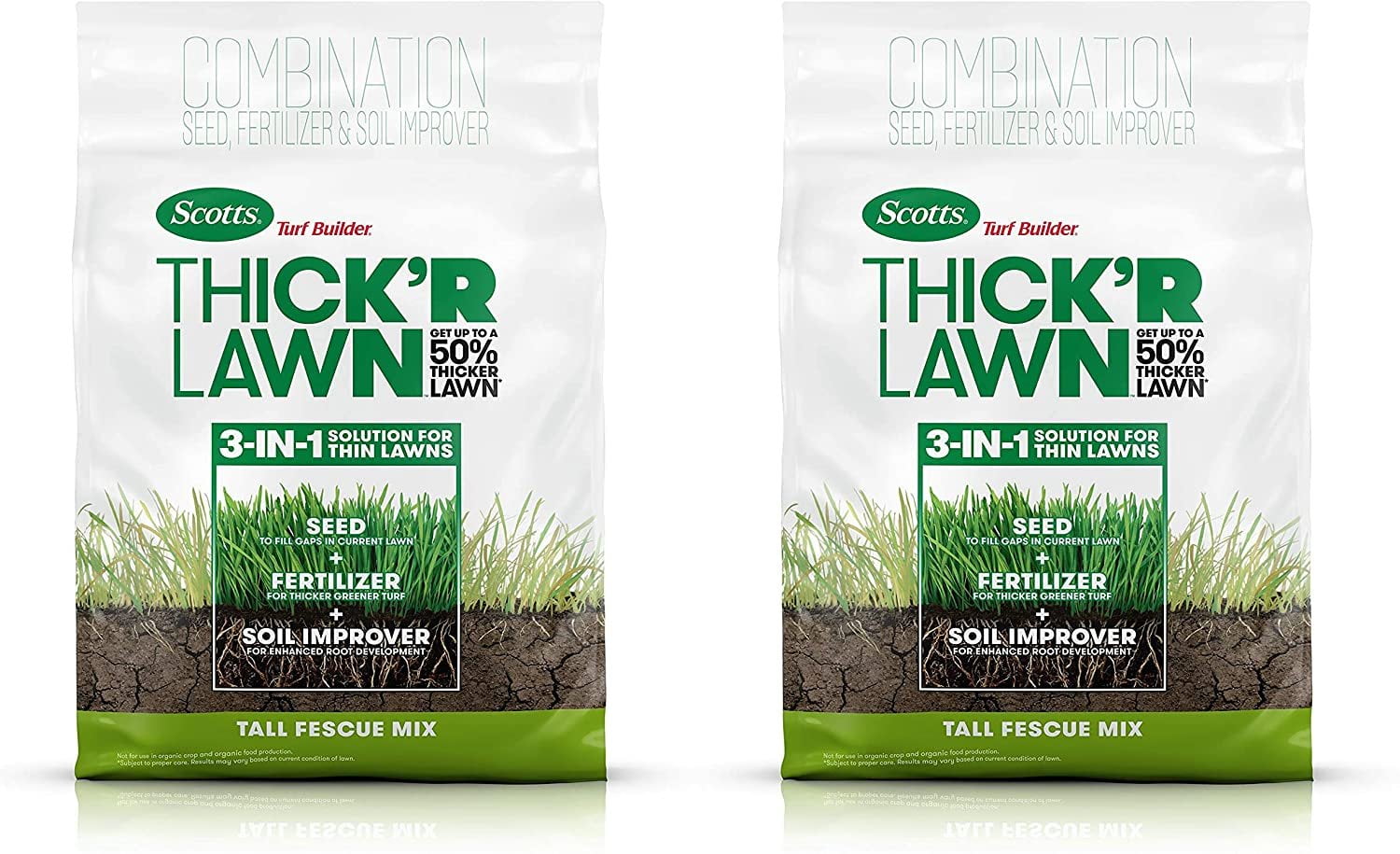 Scotts Co. Scotts Turf Builder Thick-R Lawn Tall Fescue Mix Grass Seed Combination, Case of 2