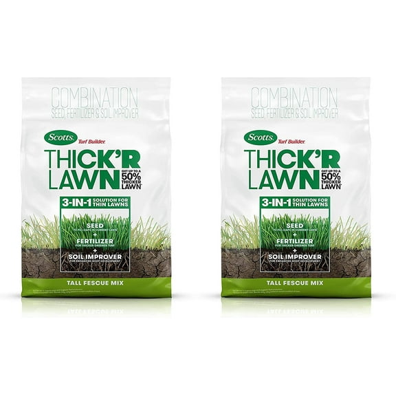 Scotts Turf Builder THICK'R Lawn Tall Fescue Mix - Grass Seed - 2 Pack, 12 lb