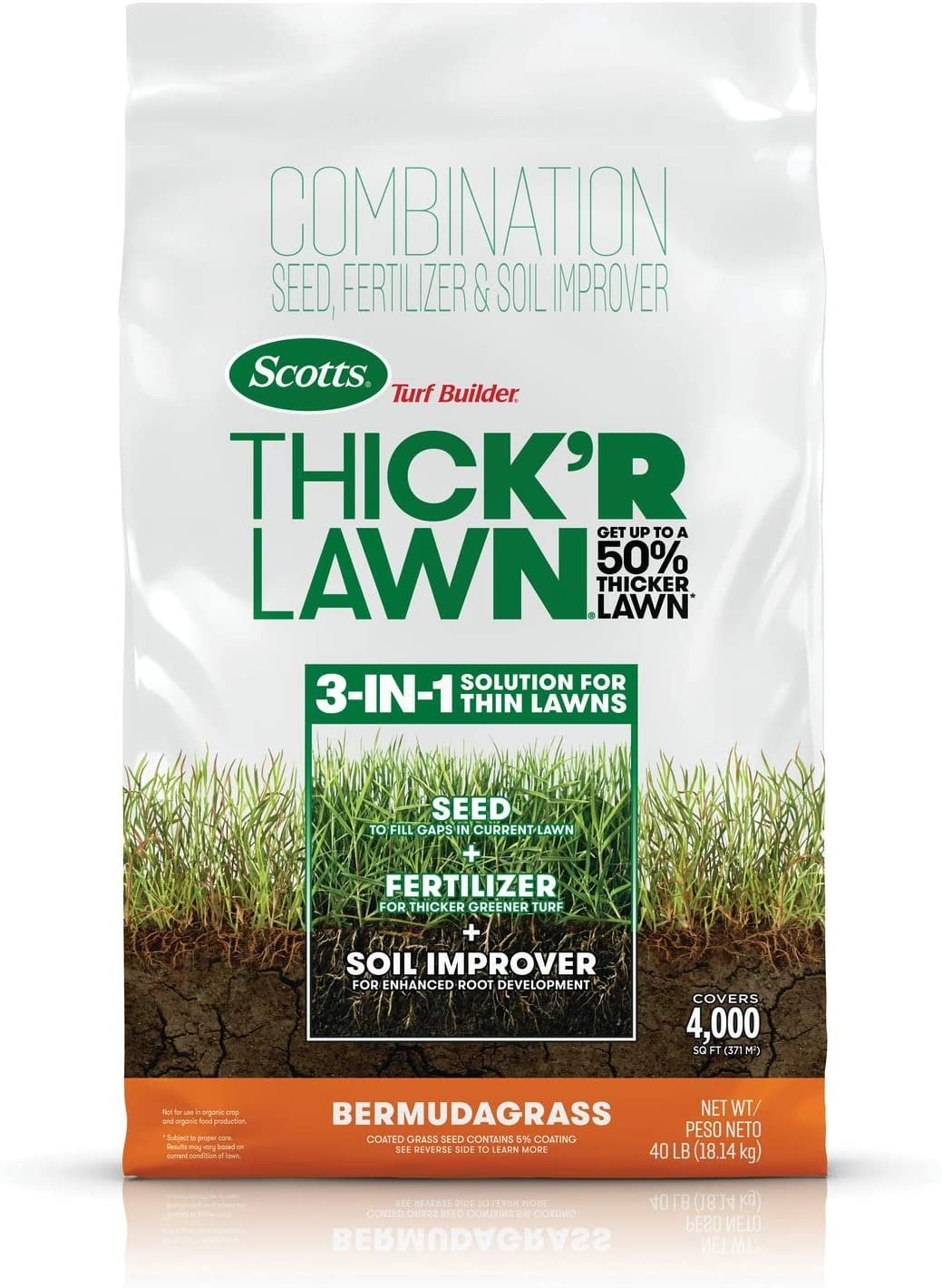 Scotts Turf Builder Bermudagrass Grasses Natural Fertilizer 40 lbs