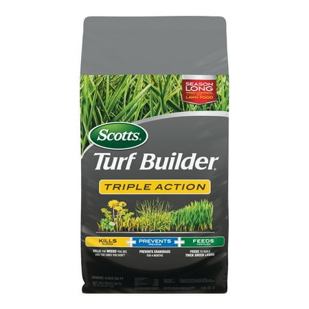 Scotts Turf Builder Triple Action, 4,000 sq. ft., Weed Control & Lawn Food