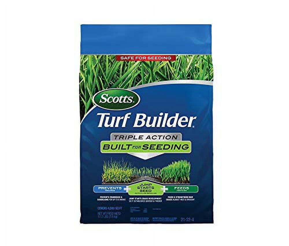 Scotts Turf Builder Triple Action Fertilizer for New Grass Tall Fescue Weed Control 17.2 lbs Walmart