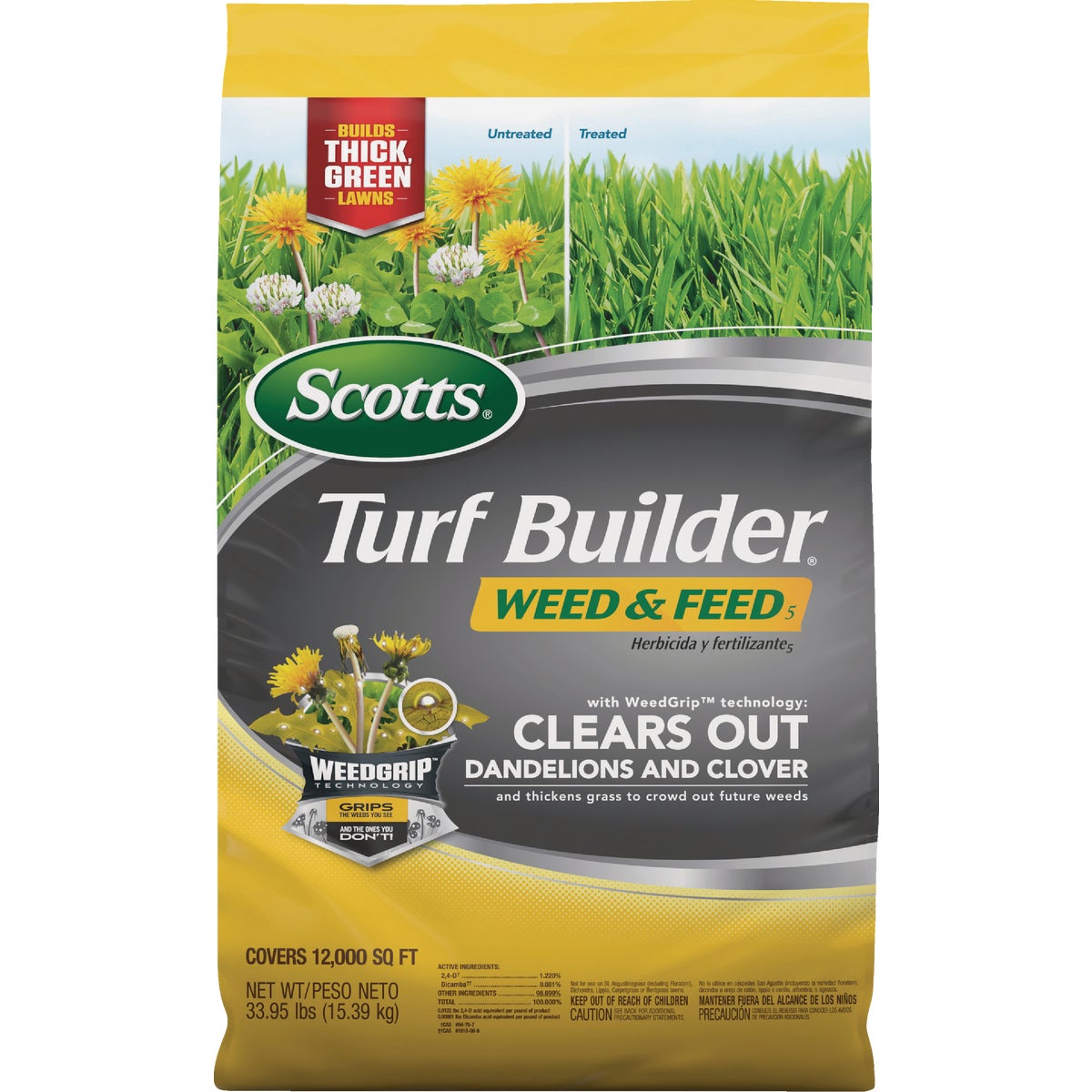Scotts Turf Builder Weed & Feed5, 12,000 Sq. ft., 33.95 lbs. - image 1 of 7