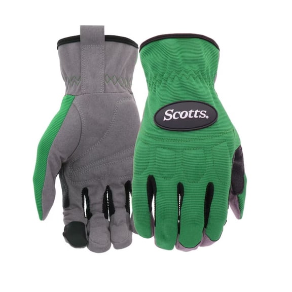 Scotts X-large Green Synthetic leather Gardening Gloves - 2 Pairs