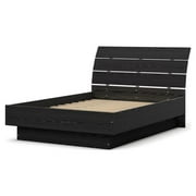 Scottsdale Full Bed with Slats, Black Woodgrain