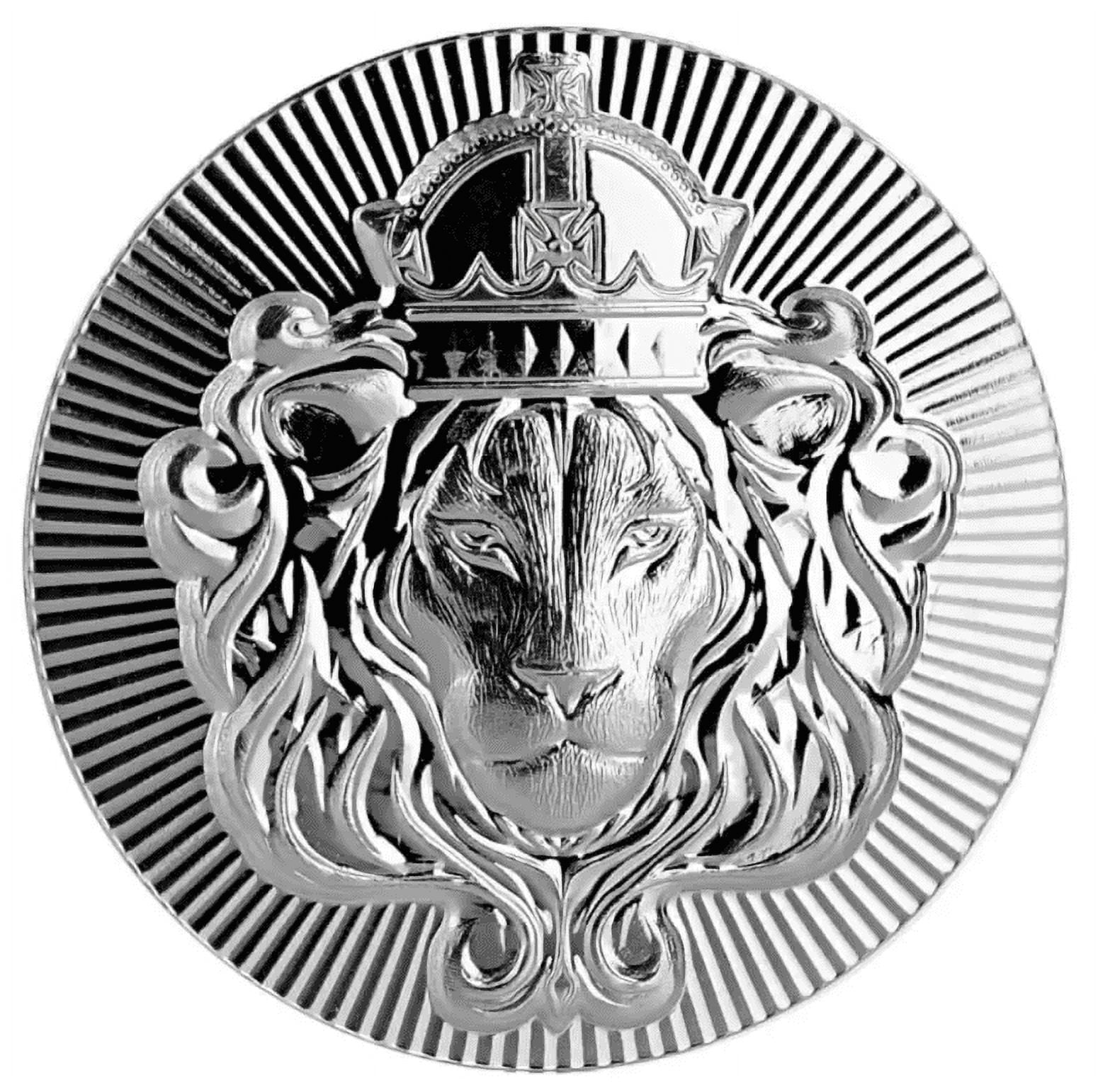 Scottsdale Mint Lion Head Stacker 2 oz Silver Round