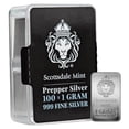 thumbnail image 1 of Scottsdale Silver Prepper Box - 100 x 1 Gram Silver Bars, .999 Pure, 1 of 1