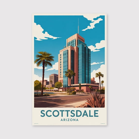 Scottsdale Travel Print Canvas Wall Art, Scottsdale Wall Hanging Home decor Scottsdale Canvas Art, Arizona Art Canvas Arizona Print Canvas Decor-1WN486