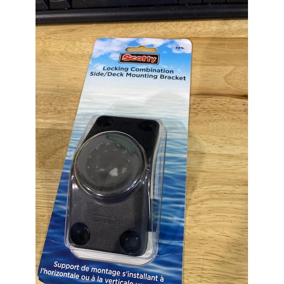 Scotty #241L-BK Locking Side Deck Mounting Bracket