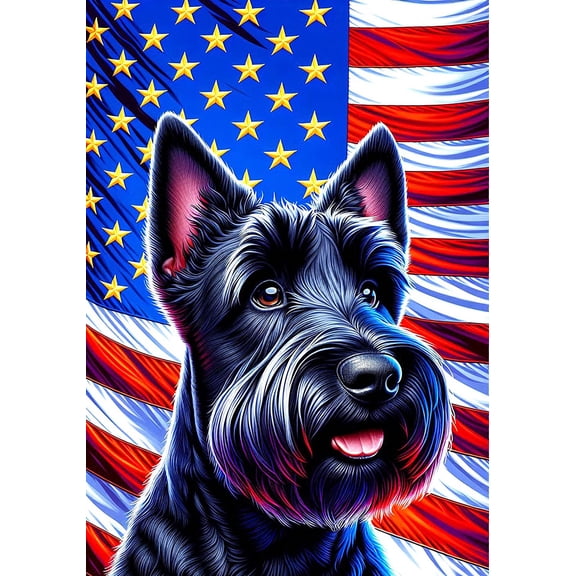 Scotty Black - Best of Breed DCR Patriotic III Outdoor Garden Flag Mailbox Flag 12" x 17"