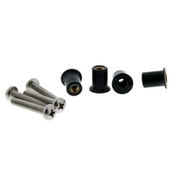 Pack of 4 Black Scotty Well Nut Mounting Kit 4"
