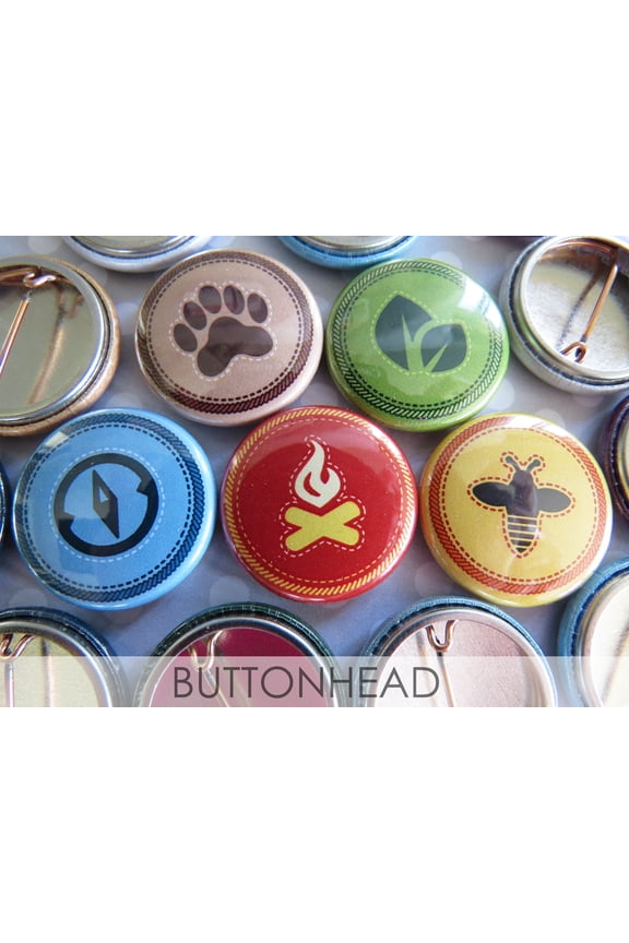 Scout Badges, Merit Badges Pins - Outdoor Nature Camp Badges Pins - Set of 30 Small 1" Mini Pins Multicolor
