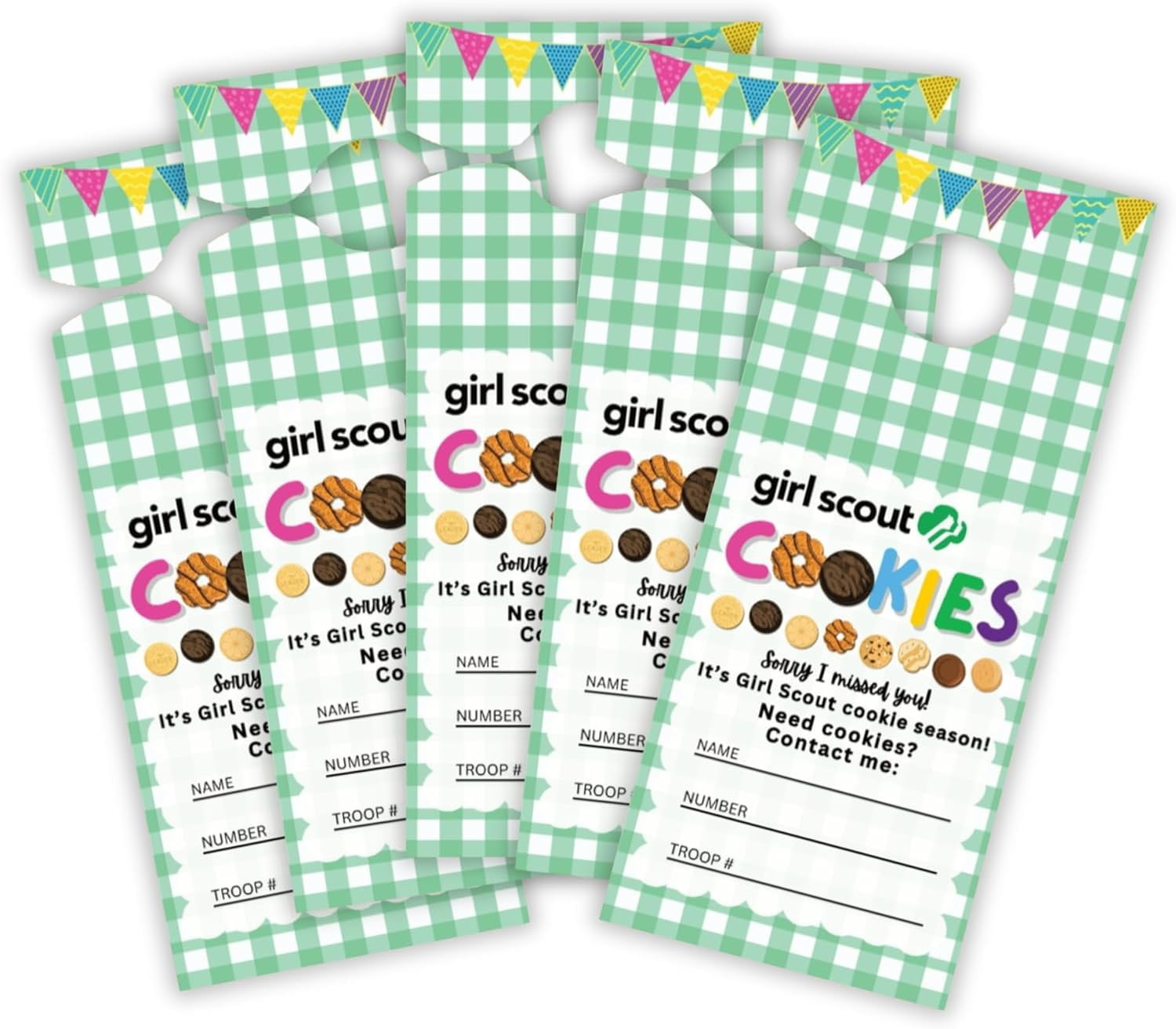 Scout Cookies Sold Here Door Hanger 50 pk x Reorder Girl