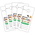 thumbnail image 1 of Scout Cookies Sold Here Door Hanger  50 pk 3.5 x 8.5 Reorder Girl Cookies Contact Me To Order with Name and Troop Number Goal White, 1 of 5