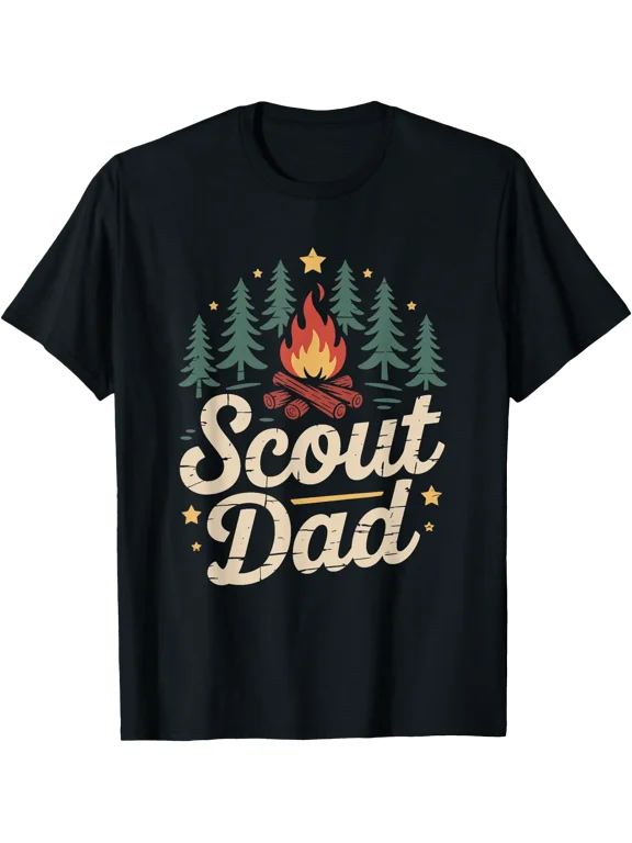 Scout Dad Outdoor Camp Camping And Camper Father T-Shirt