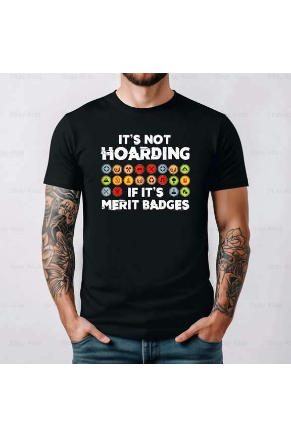 Scout Leader Merit Badges Funny Outdoor Camping Hobby Gift Humor Unisex T-Shirt up to 5XL