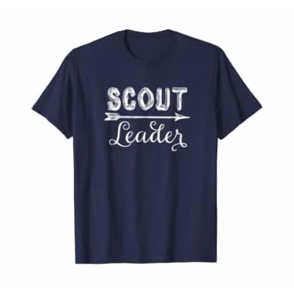 Businessmen Scripts Scout Leader Wood Script Lettering T-Shirt - Walmart.com