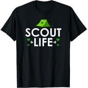 Scout Life - Scouting Camping Adventure Camp Pathfinder Gift T-Shirt Graphic & Letter Print T-Shirt