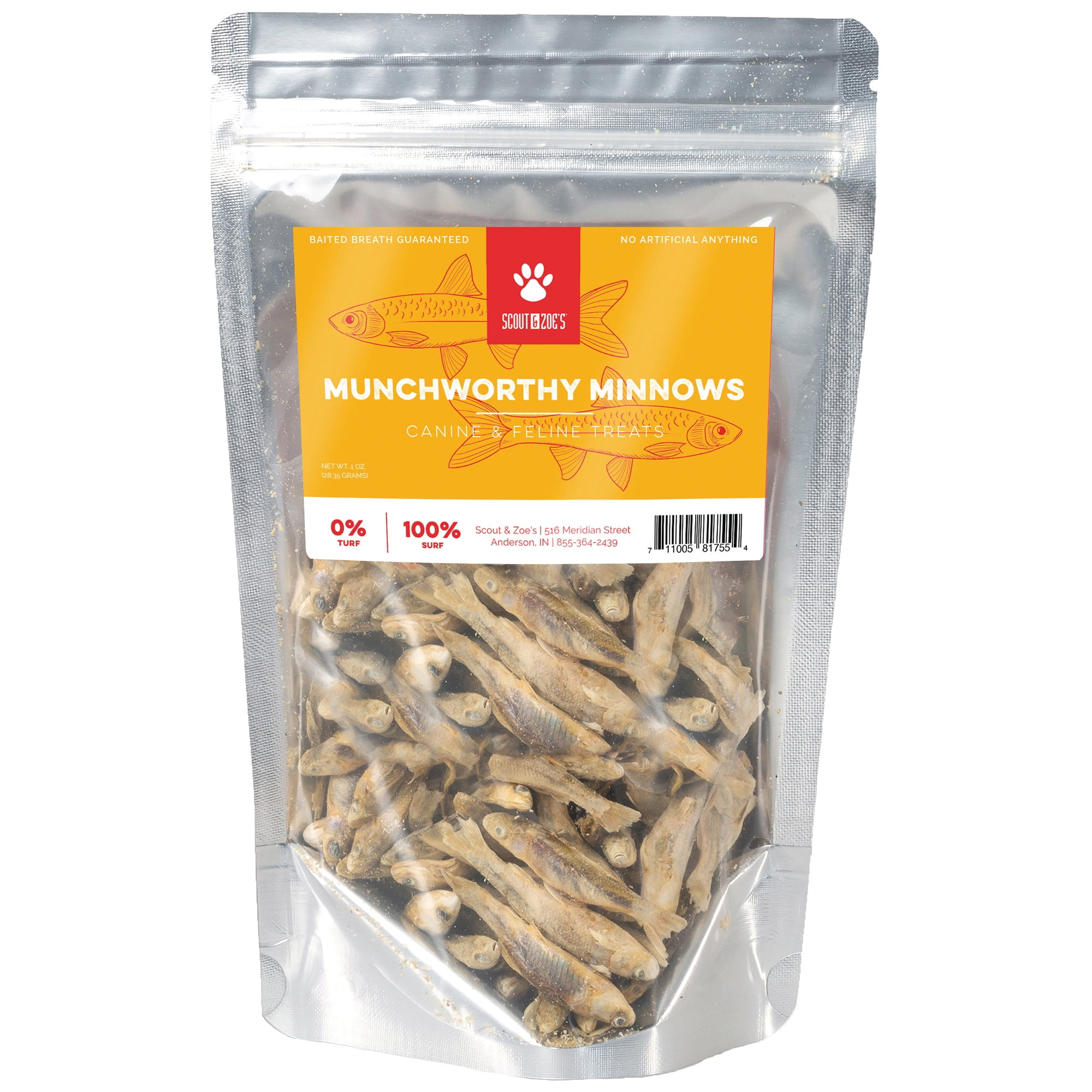 Scout & Zoe's: Munchworthy Minnows - 1oz Dog & Cat Treats, Freeze-Dried ...