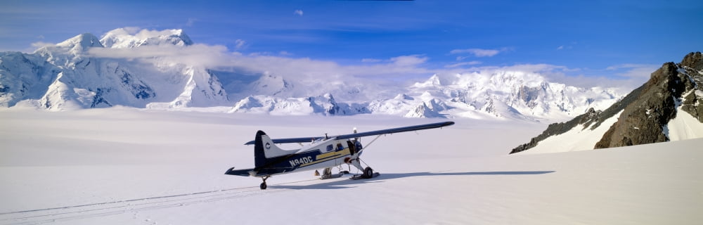 Scout bush airplane Wrangell-St Elias National Part Alaska Canvas Art - Panoramic Images (36 x 12)