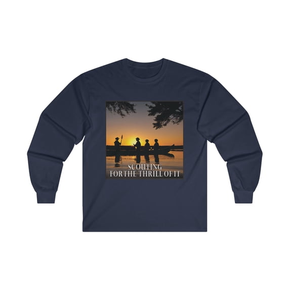 Scouting For The Thrill Of It Ultra Cotton Long Sleeve Tee Scouts In Canoe