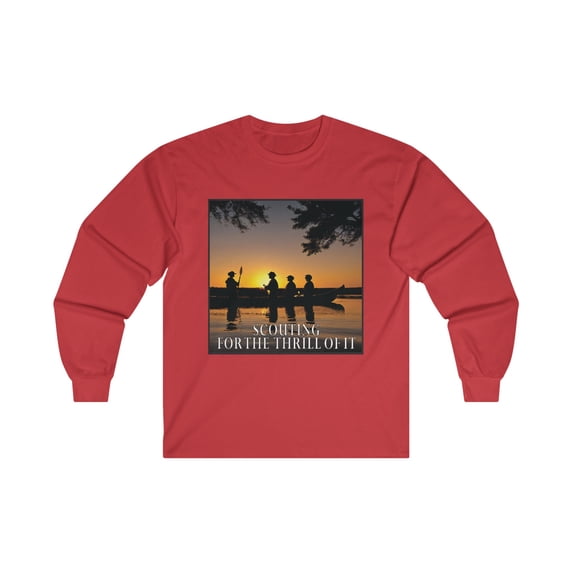 Scouting For The Thrill Of It Ultra Cotton Long Sleeve Tee Scouts In Canoe