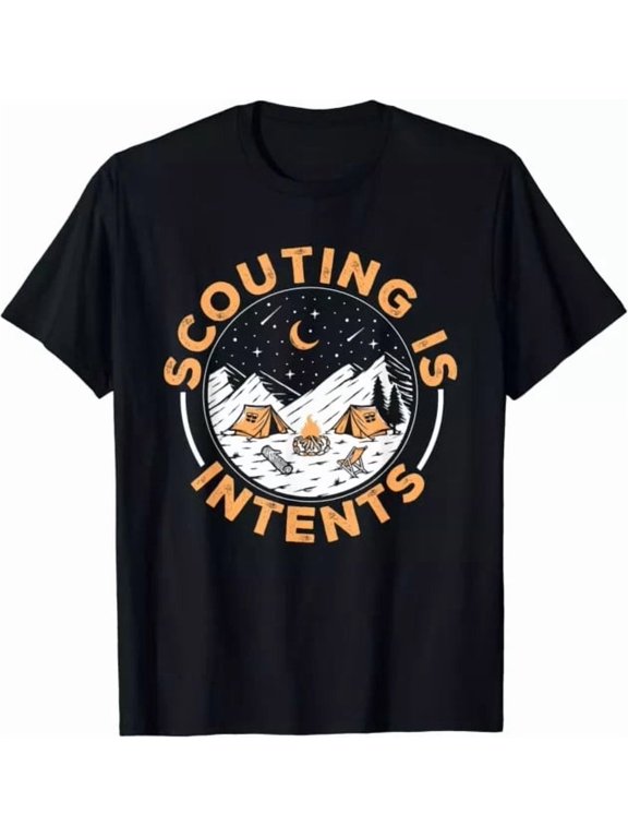 Scouting Is Intents Scout Camping Graphic Design For Everyday Style Gift T-Shirt, Size S-5XL