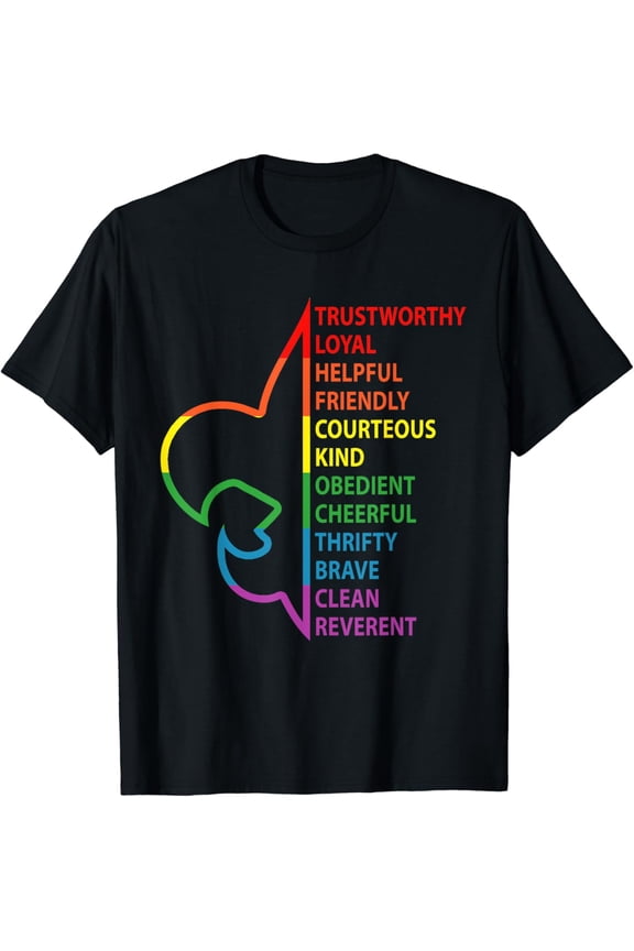 Scouting Law | Scouting Camping Rainbow Colorful T Shirt