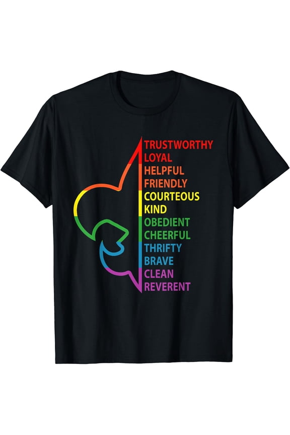 Scouting Law | Scouting Camping Rainbow Colorful T-Shirt