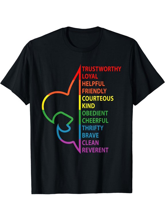 Scouting Law | Scouting Camping Rainbow Colorful T-Shirt