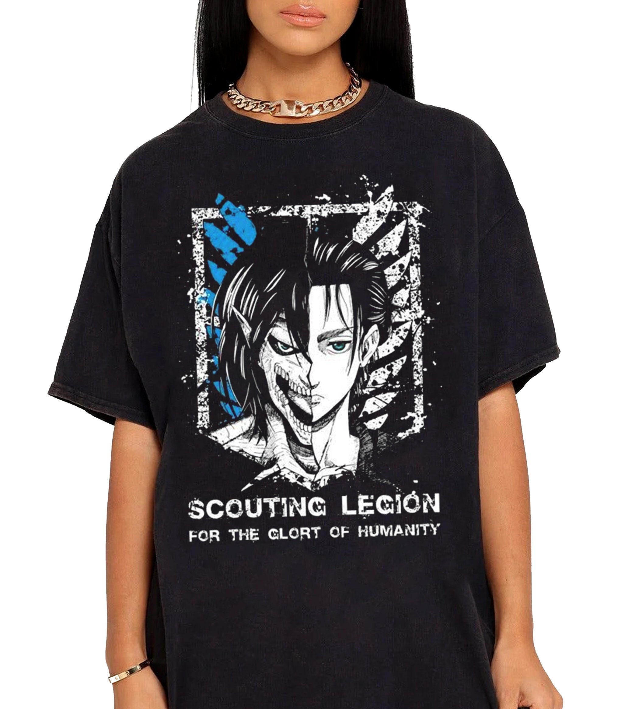 Scouting Legion Eren yeager Shirt, Eren Anime Shirt, Eren yeager Merch ...