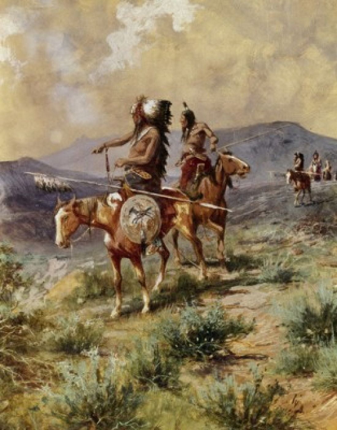 Scouting Party by Edgar Samuel Paxson  (1852-1919) Canvas Art - Edgar Samuel Paxson (18 x 24)