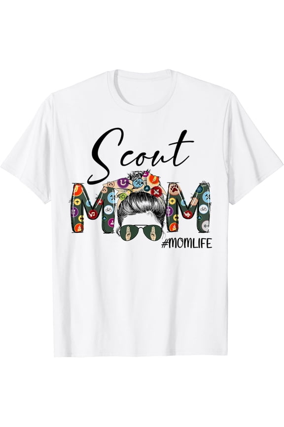 Scouting Scout Mom Life Messy Bun Hair Mother Gift-Shirt Unisex S-5XL Hot Trending Shirt, Vintage Birthday Gift